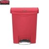 Kosz Slim Jim® Step-On 30L Resin Containers red